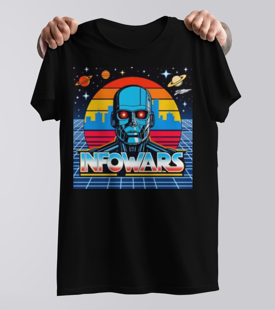 Infowars Skynet Retro Futuristic Robot T-Shirt