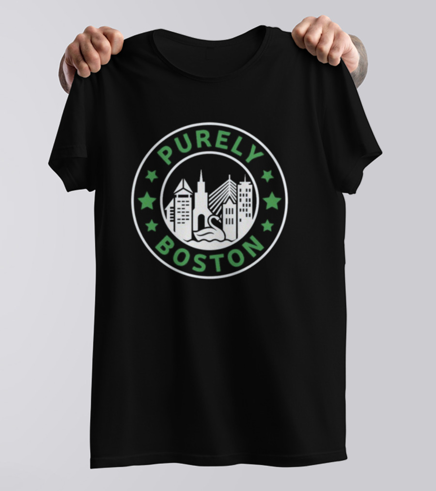 PURELY BOSTON CITY SKYLINE STARS T-Shirt