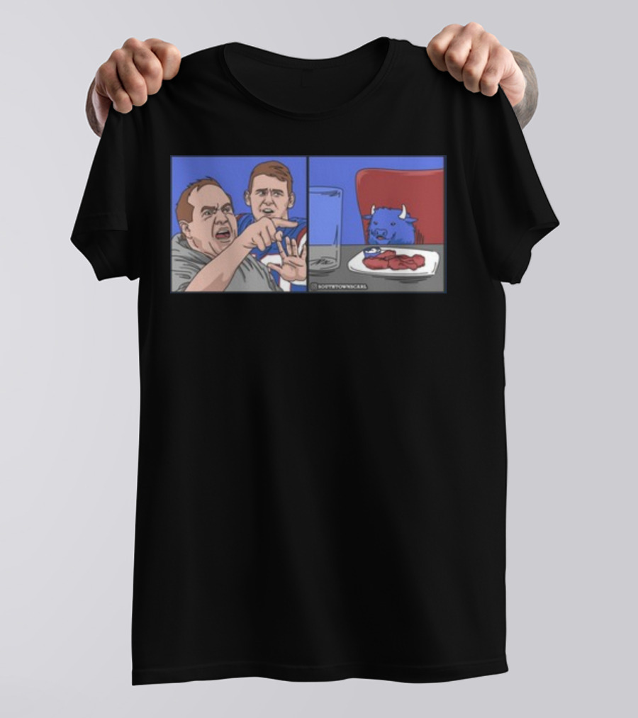 Sophtowncarl Angry Man Shouting At Blue Cat Meme T-Shirt