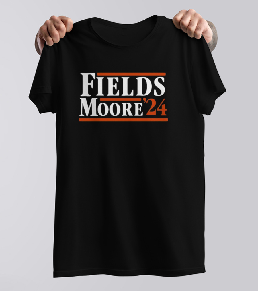 Fields Moore '24 Bold Election Campaign-Style T-Shirt