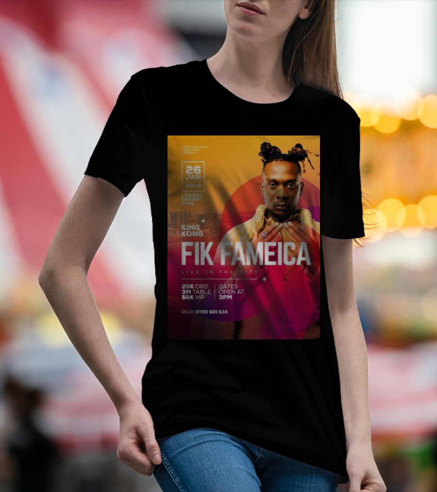 King Kong Fik Fameica Live In The City 26 Jan 2024 Lugogo Cricket Oval T-Shirt