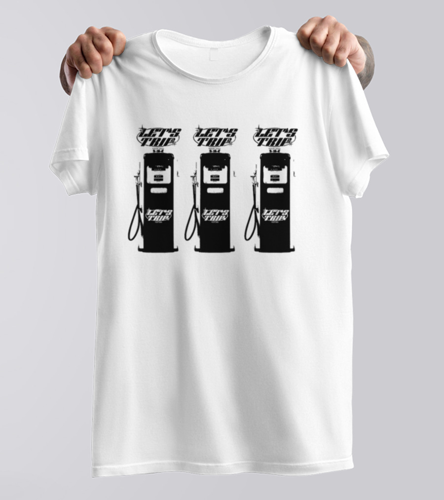 Sturnioloclothing Let's Trip Fuel Vintage Gas Pump Trio T-Shirt