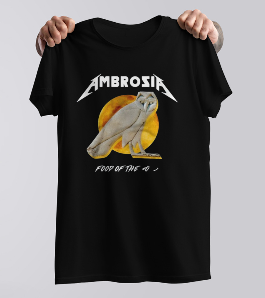 Ambrosia Food Of The Gods Owl Icon With Sun Background T-Shirt