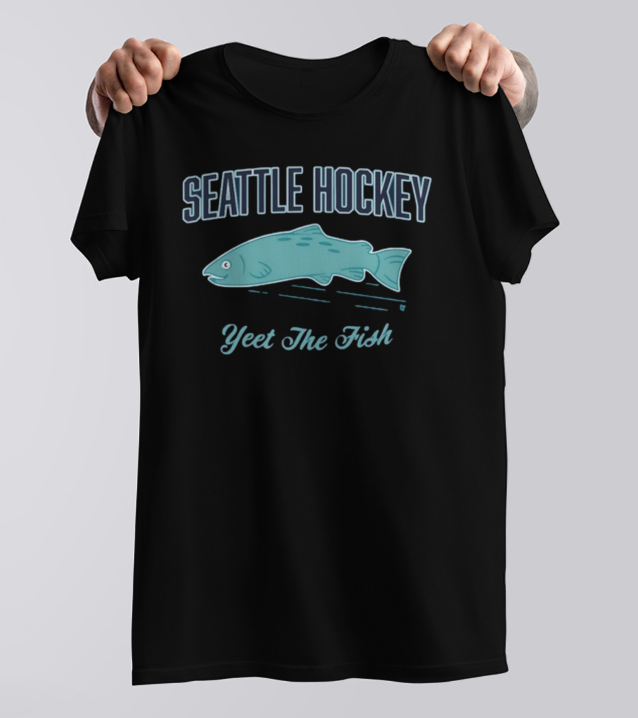 Seattle Hockey Yeet The Fish Fish-Tossing Humor T-Shirt