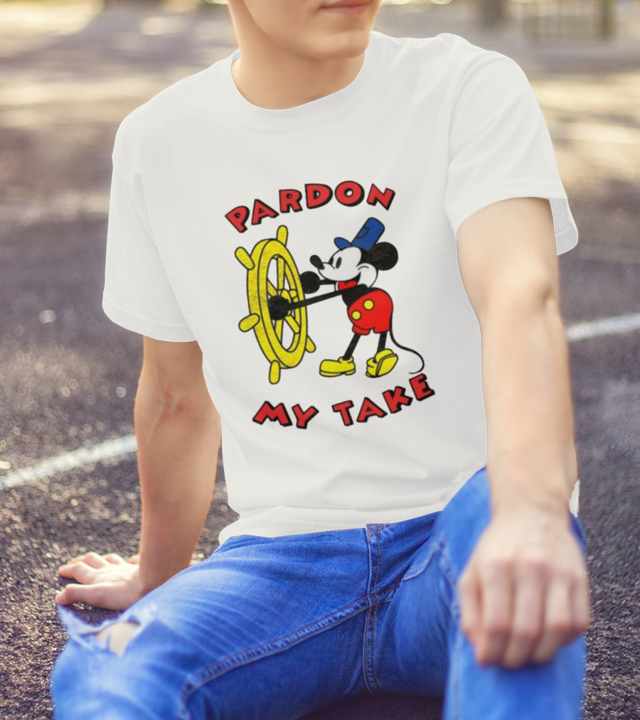 Pardon My Take Steamboat Wheel Mickey T-Shirt