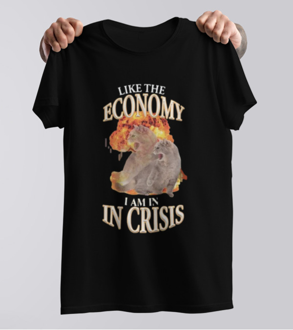 LIKE THE ECONOMY I AM IN CRISIS CAT EXPLOSION T-Shirt