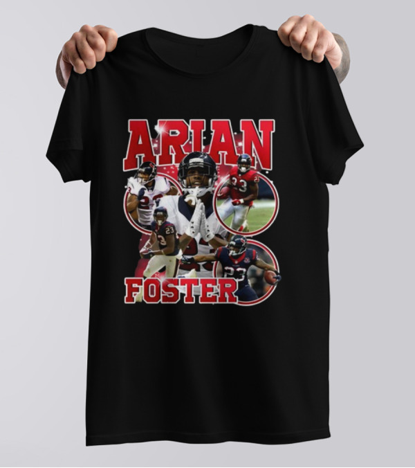 Macrodosing Arian Foster Football Collage T-Shirt