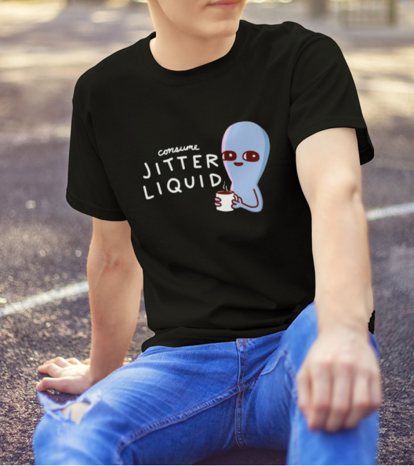 Consume Jitter Liquid Cute Alien With Coffee Mug T-Shirt