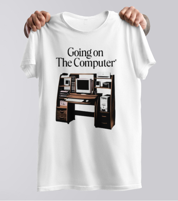 Going On The Computer In Loving Memory 1995-2207 Retro Desktop Setup T-Shirt