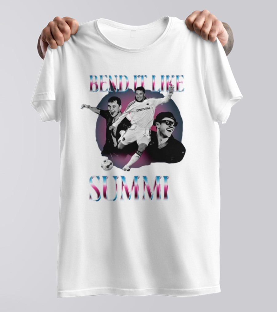 Bend It Like Summit Soccer Player Energetic Expression T-Shirt