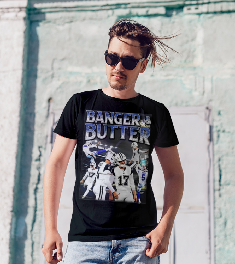 Banger And Butter Football Action With 17 And 5 T-Shirt