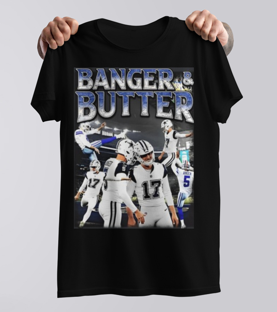 Banger And Butter Football Action With 17 And 5 T-Shirt