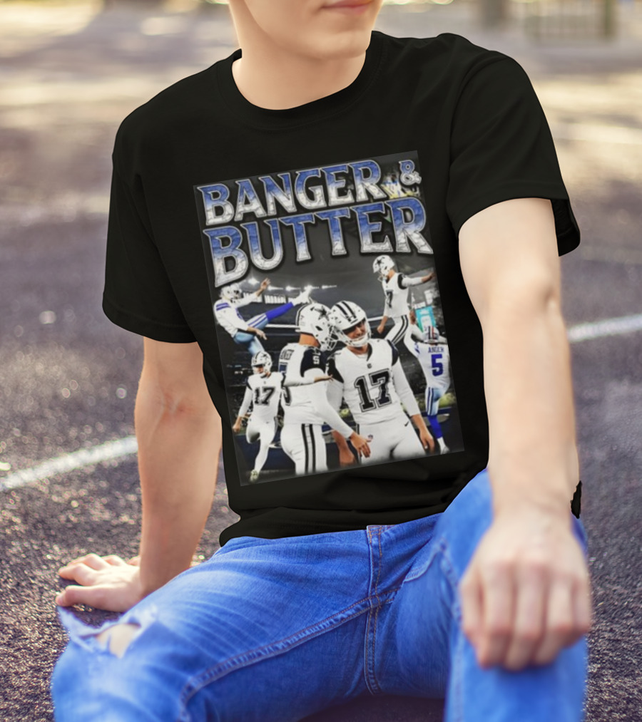 Banger And Butter Football Action With 17 And 5 T-Shirt