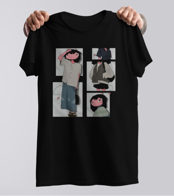 Chew Wisher Cat Humanoid Characters Panels T-Shirt