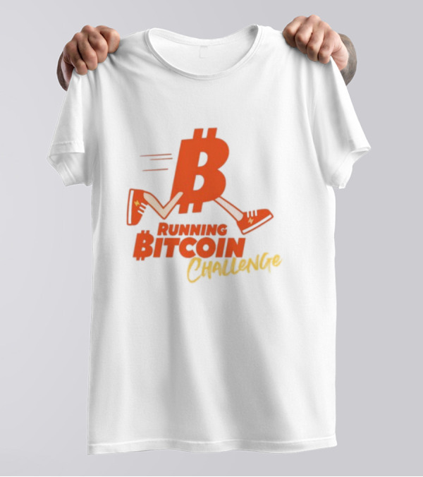 Fran Finney Running Bitcoin Challenge Icon With Sneaker Dollar T-Shirt