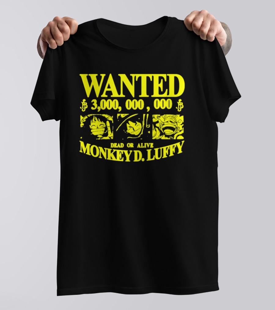 WANTED 3,000,000,000 MONKEY D. LUFFY STRAWHAT PIRATE T-Shirt