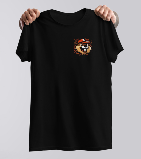 Thedigitaldam The Pac 2 Retro Gaming Beaver Mascot T-Shirt