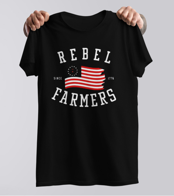 Gatlin Didier Rebel Farmers Since 1776 Flag T-Shirt