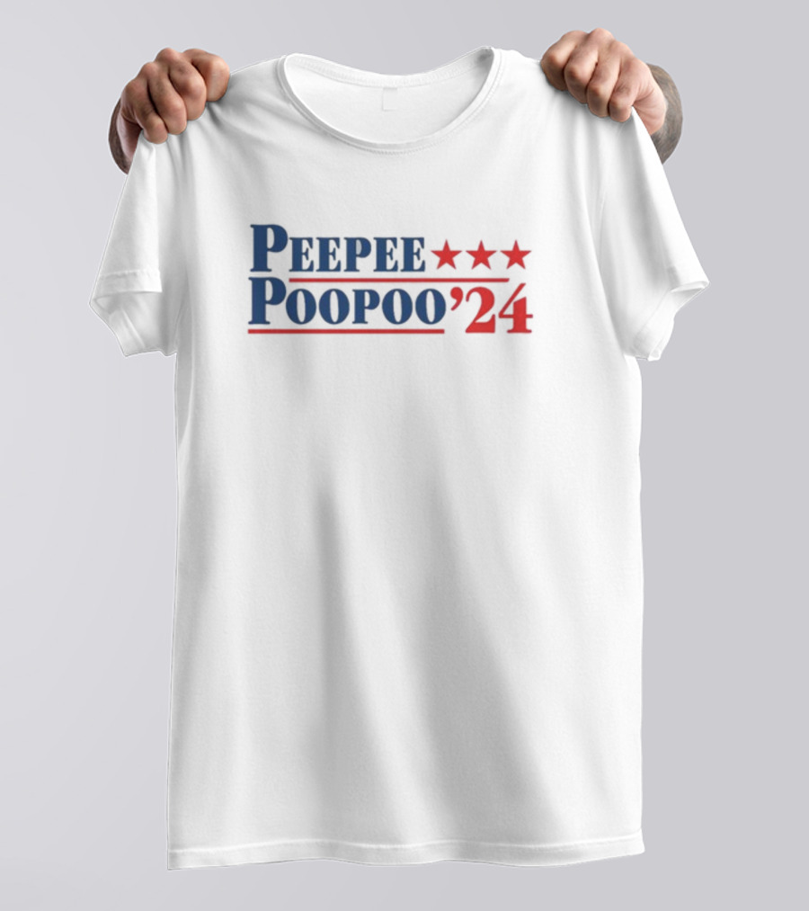 Peepeepoopoo '24 Red Blue Stars T-Shirt