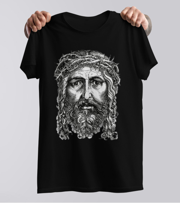 Cj Stroud Jesus Christ Portrait With Crown Of Thorns T-Shirt