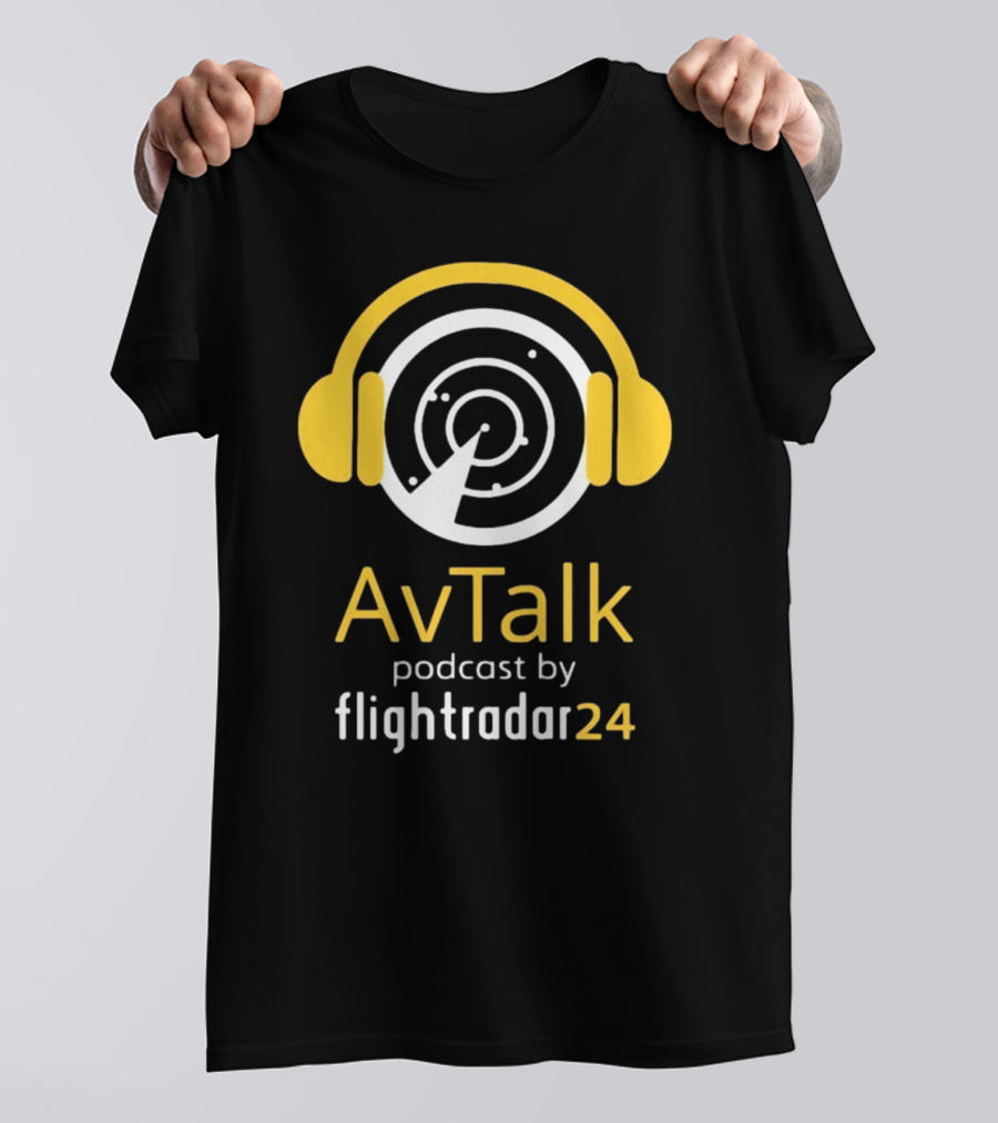 Steve Giordano Wearing Avtalk Podcast Logo By Flightradar24 T-Shirt