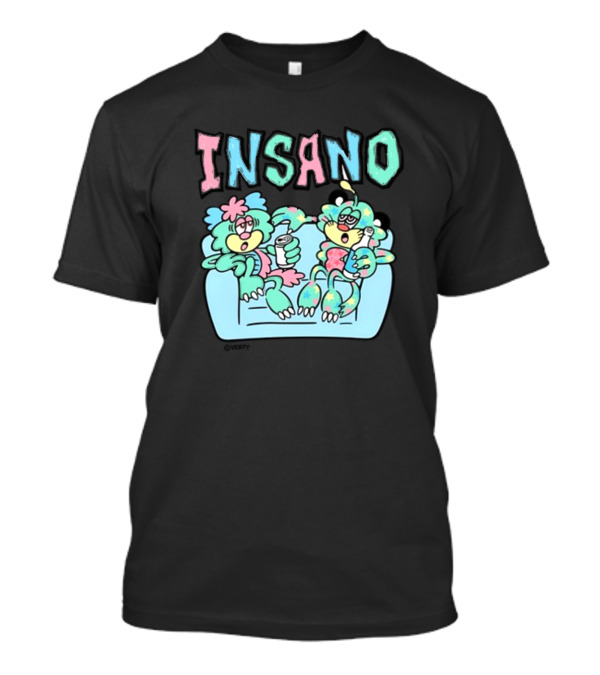 Visty X Kizzy Verdy Insano Pastel Cartoon Characters On Couch T-Shirt