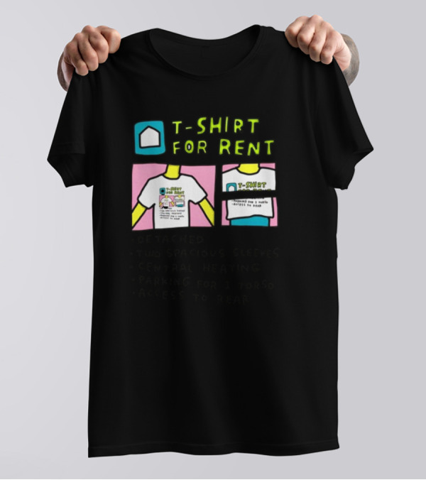 T-Shirt For Rent Detached Two Spacious Sleeves Central Heating Parking For 1 Torso Access To Rear T-Shirt
