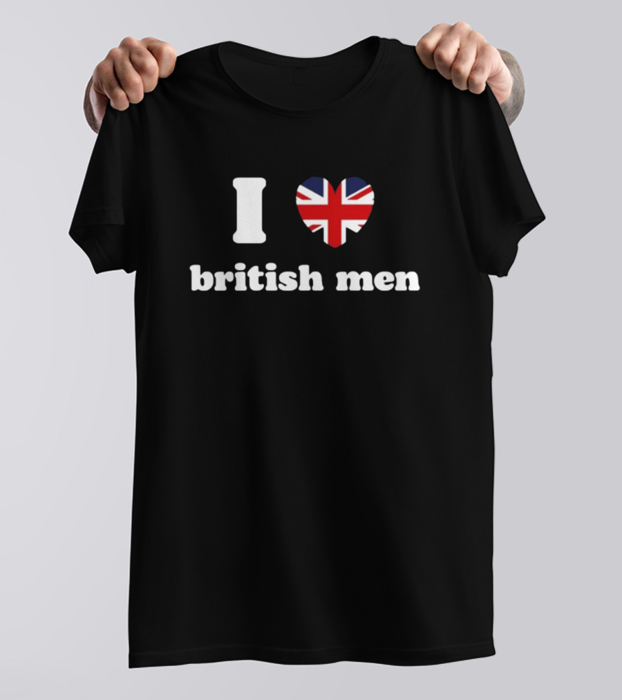 I Heart Union Jack British Men T-Shirt