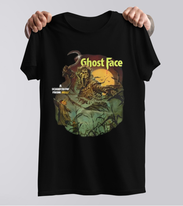 Ghost Face A Scarecrow From Hell Cavitycolors Glows In The Dark T-Shirt