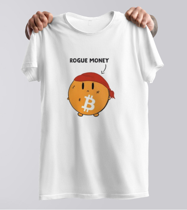 Lina Seiche Bitcoin Rogue Money Icon With Red Bandana T-Shirt