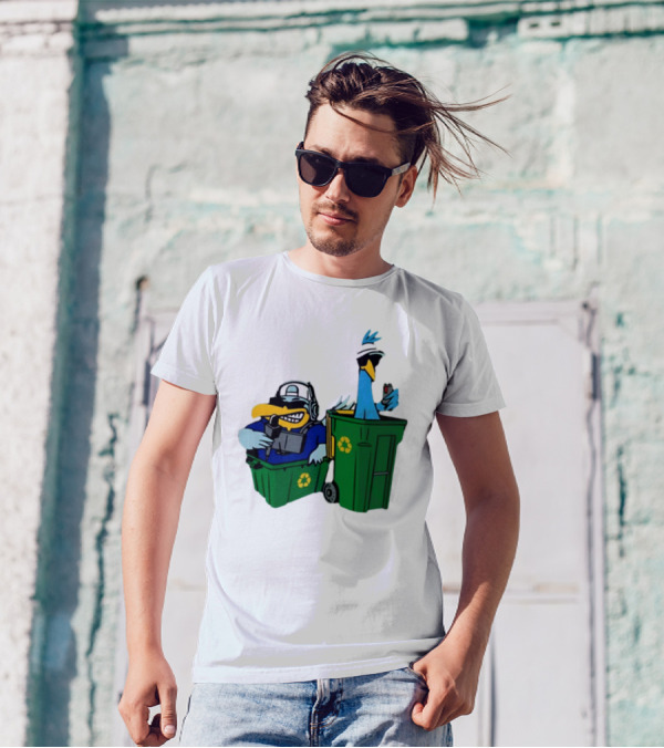 Birdie Juice People’s Birdies Recycling Bin Humor T-Shirt