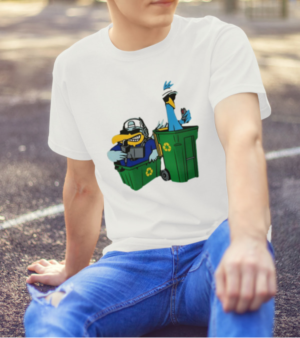 Birdie Juice People’s Birdies Recycling Bin Humor T-Shirt