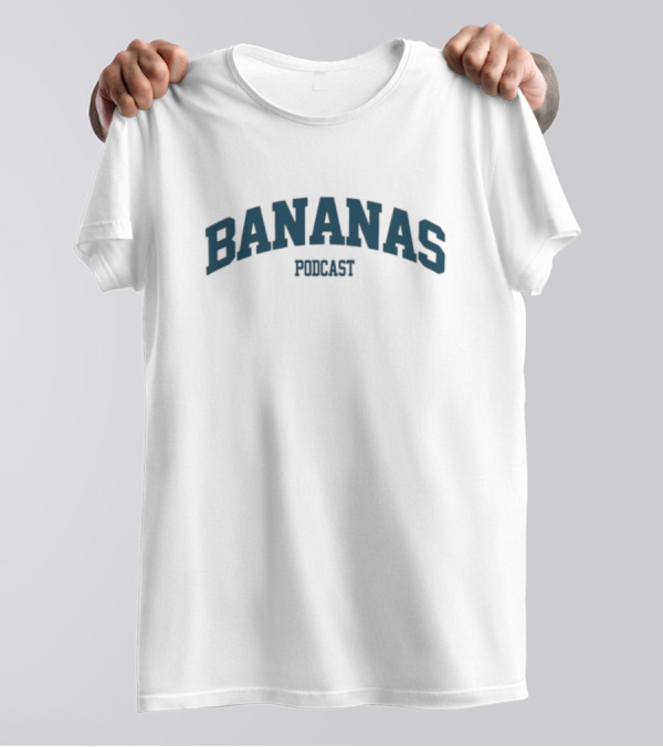 BANANAS PODCAST Classic Logo Arch T-Shirt