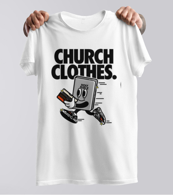 Church Clothes Holy Bible Cartoon Running Sneakers T-Shirt