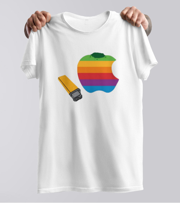 Apple Pipe Rainbow Logo Lighter T-Shirt