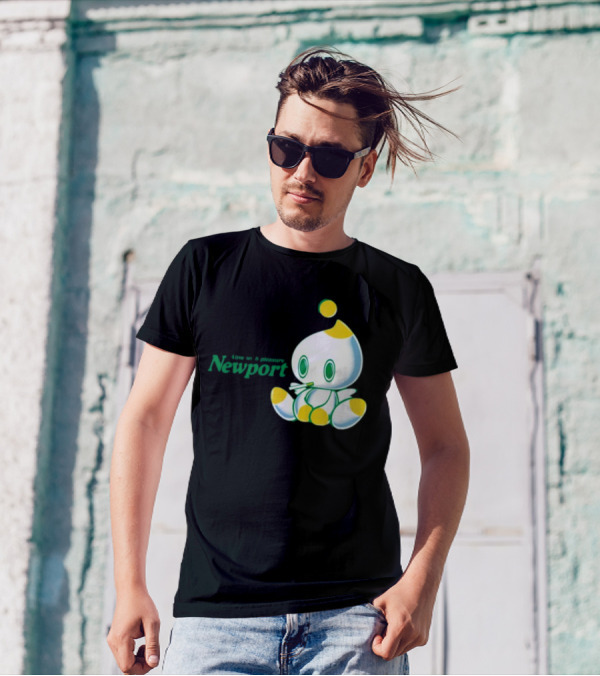 Newport Alive With Pleasure Cute Character Sitting T-Shirt