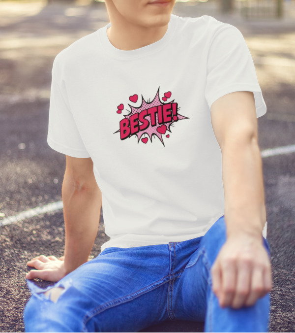 Mixoloshe Bestie Pop Art Hearts Explosion T-Shirt