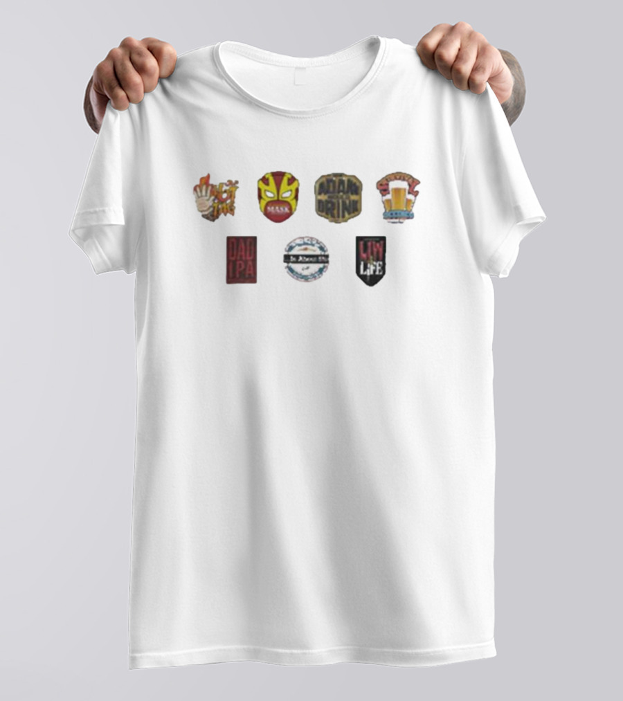 WrestleTalk Mask Adam Drink DAD IPA Liv Life Beer Concepts T-Shirt