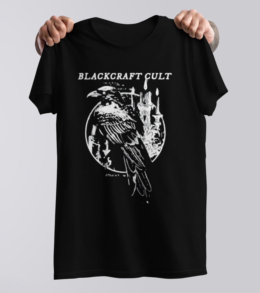 Blackcraft Cult Raven Never Flitting Still Is Sitting Candles T-Shirt