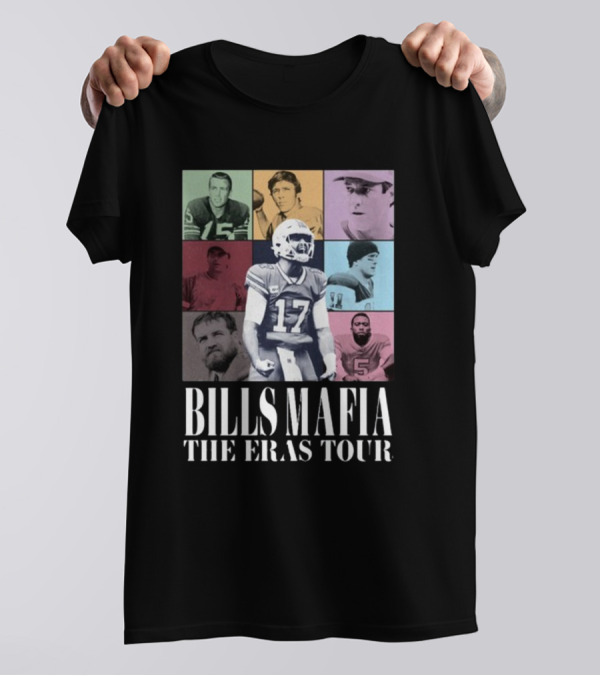 Bills Mafia The Eras Tour Football Legends Collage T-Shirt