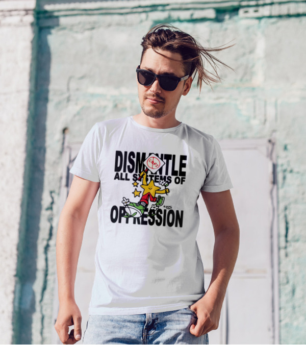 Dismantle All Systems Of Oppression Star Holding ACAB Sign T-Shirt