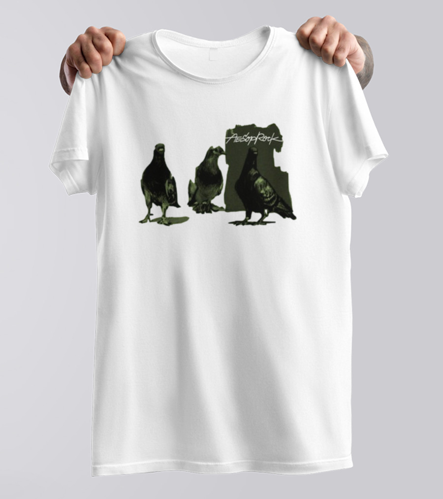 Aesop Rock Pigeonometry Three Pigeons T-Shirt