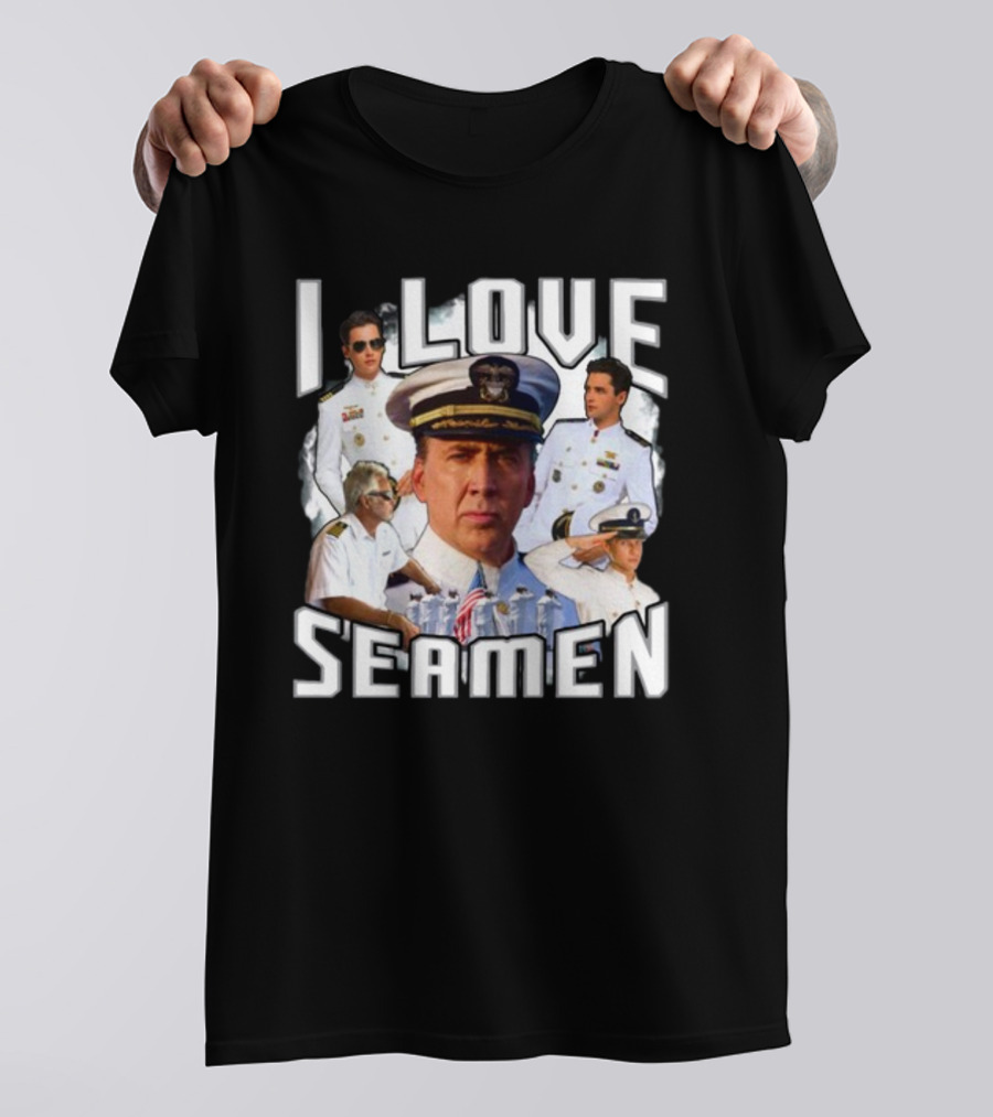 I Love Seamen Captain And Crew Collage T-Shirt