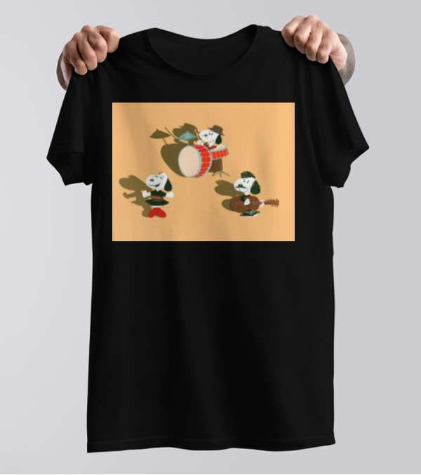 Paramore And Snoopy Characters Playing Musical Instruments T-Shirt