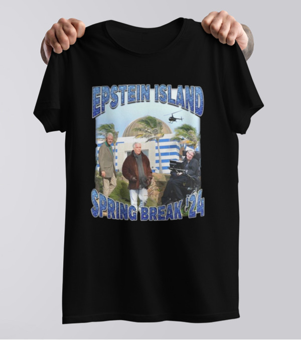 Epstein Island Spring Break '24 Helicopter Scene T-Shirt