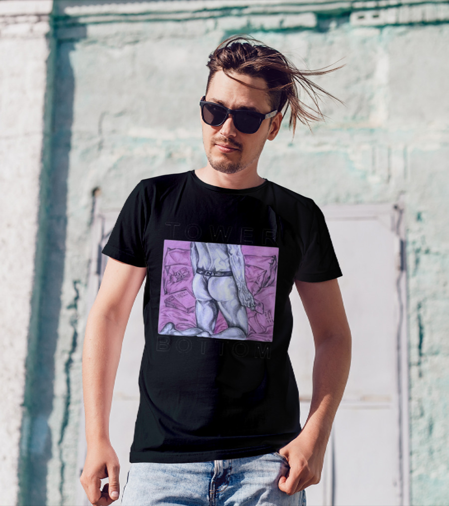TOWER BOTTOM ZNT Drawing With Pink Background T-Shirt