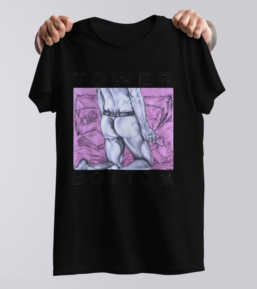 TOWER BOTTOM ZNT Drawing With Pink Background T-Shirt