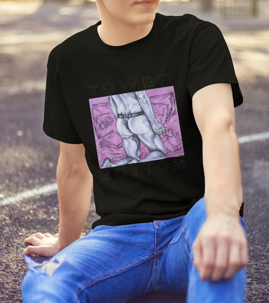 TOWER BOTTOM ZNT Drawing With Pink Background T-Shirt