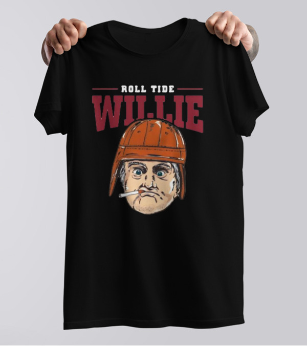 Roll Tide Willie Football Helmet Character Cigarette T-Shirt