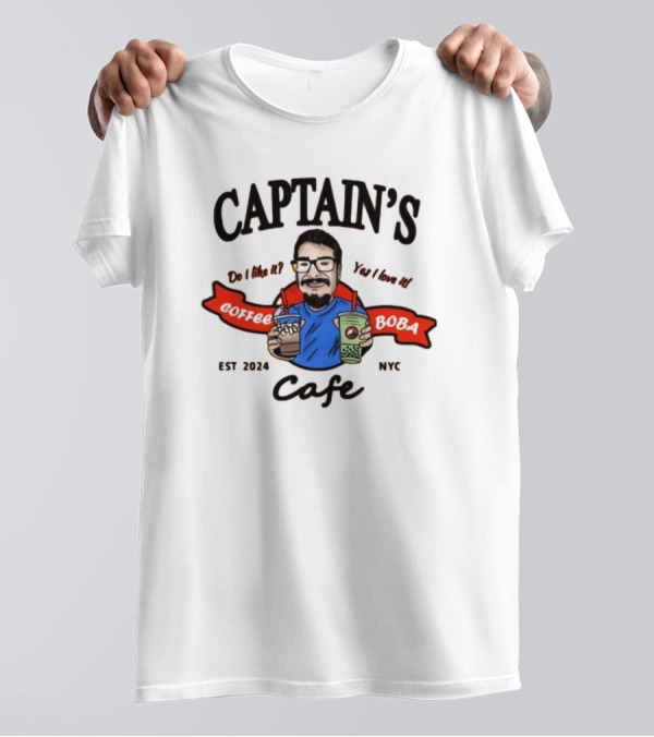 Captain's Coffee And Boba Cafe Est 2024 NYC Do I Like It Yes I Love It T-Shirt